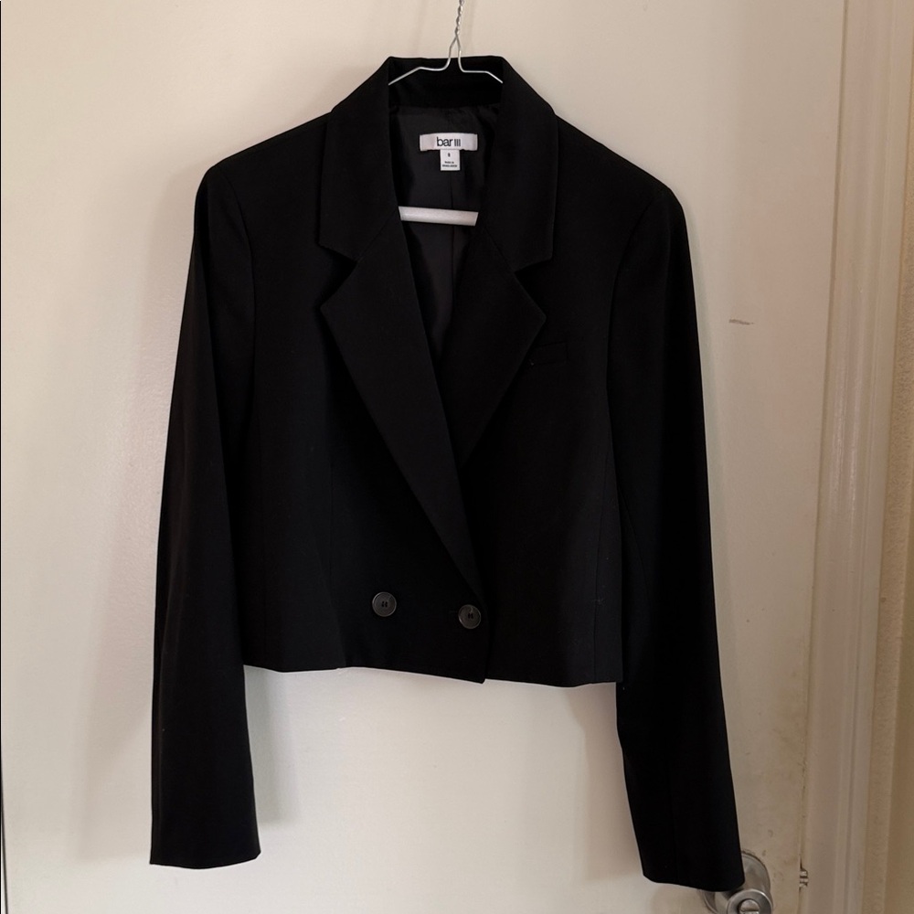 Bar III Black Cropped Blazer